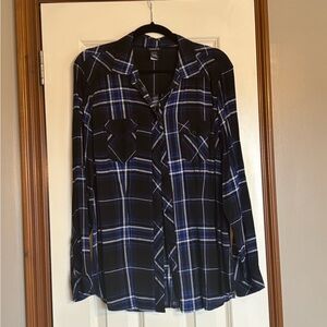 Black and Blue Plaid Shirt